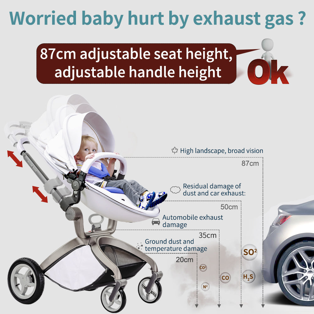 Hot Mom High Landscape 3 in 1 Baby Pushchair Stroller With Car Seat