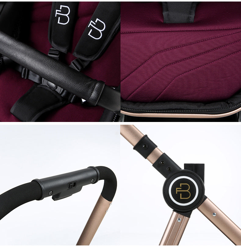 For Baby Brand Luxury 3-in-1 Baby Stroller With Baby Carriage