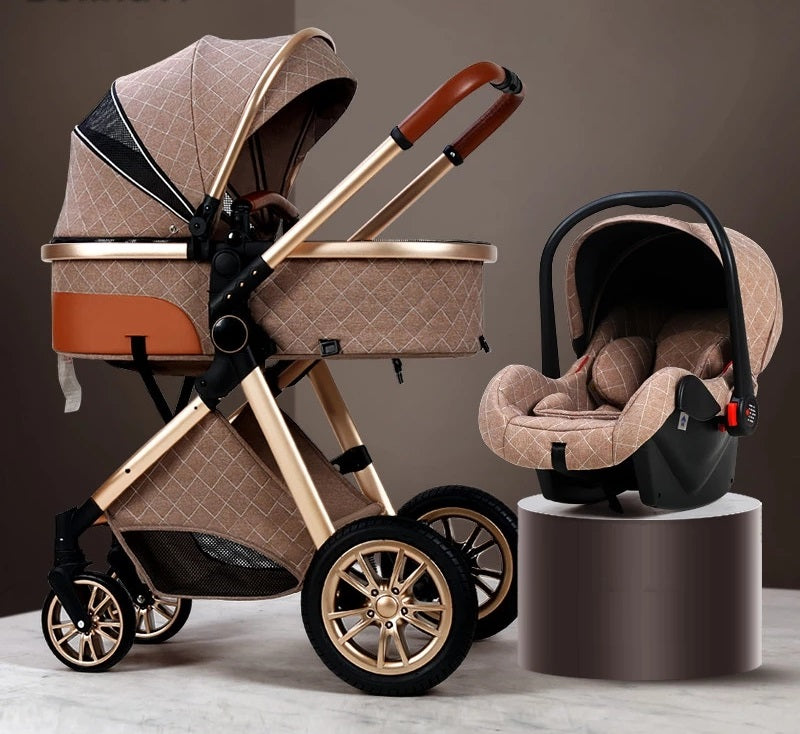 Bolina Lightweight 3 in 1 Luxury Baby Stroller With Car Seat