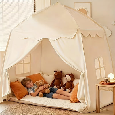 Kids' Conical Play Tent - Foldable Castle House for Indoor & Outdoor Pretend Play