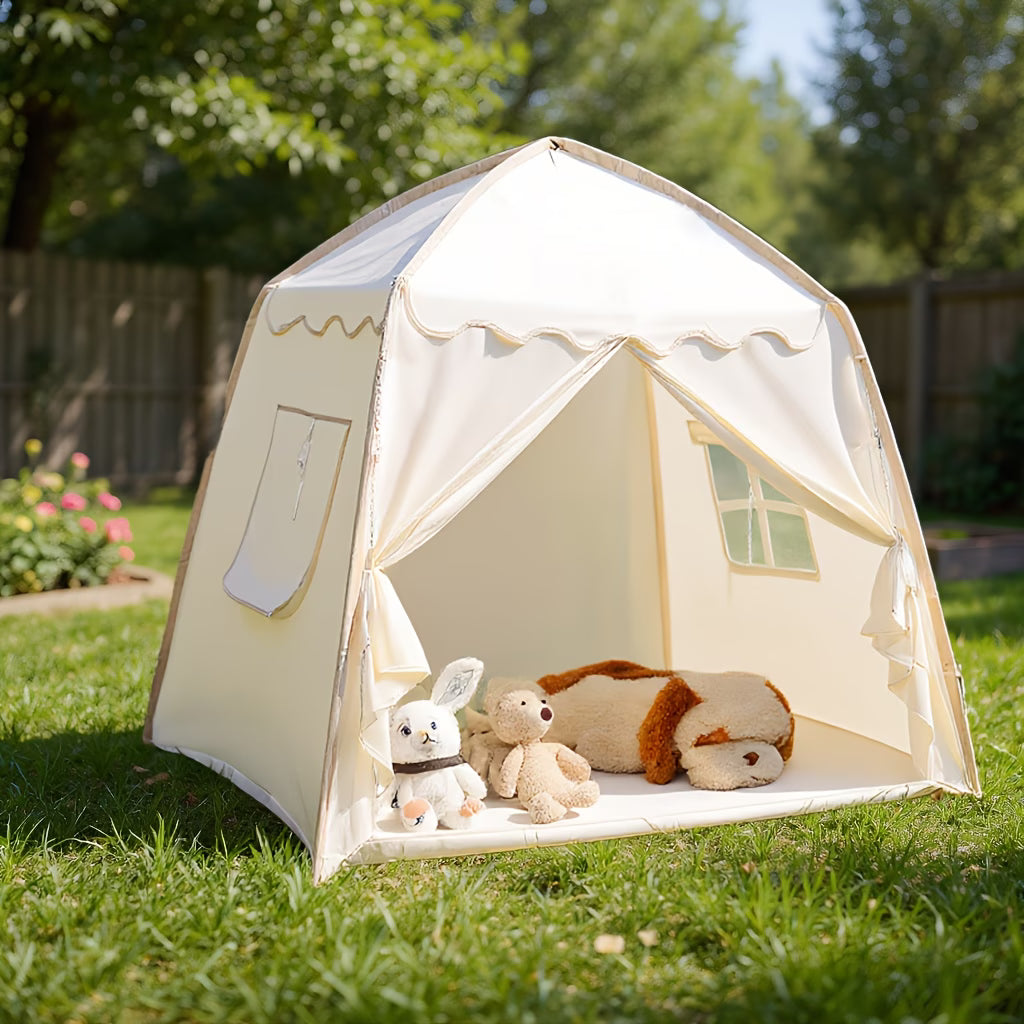 Kids' Conical Play Tent - Foldable Castle House for Indoor & Outdoor Pretend Play