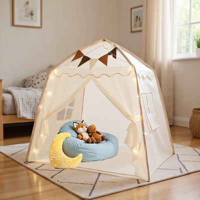 Kids' Conical Play Tent - Foldable Castle House for Indoor & Outdoor Pretend Play