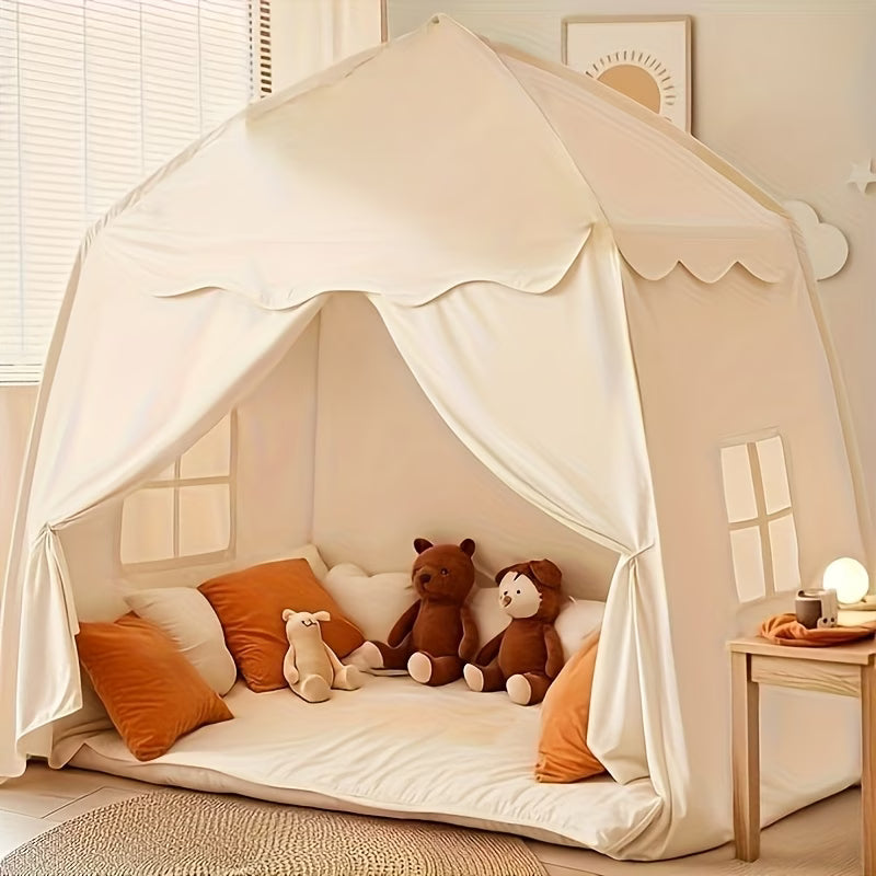 Kids' Conical Play Tent - Foldable Castle House for Indoor & Outdoor Pretend Play