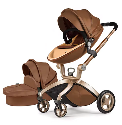 Système de voyage et bassinette pour bébé en cuir de marque Hot Mom
