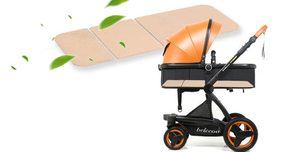 Belecoo Luxury 3 i 1 barnevogn med kumme og autostol barnevogn barnevogn med kapsel
