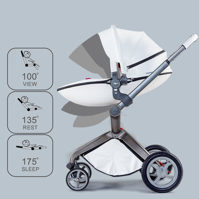 Système de voyage et bassinette pour bébé en cuir de marque Hot Mom