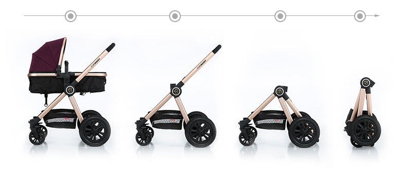 For Baby Brand Luxury 3-in-1 Baby Stroller With Baby Carriage