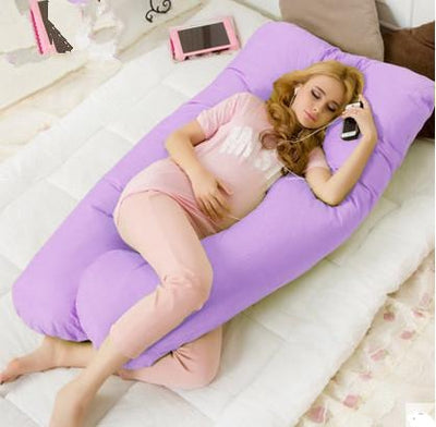 Grand oreiller en coton en forme de U pour femmes enceintes