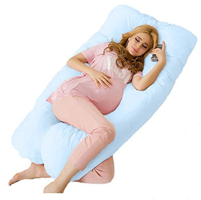 Grand oreiller en coton en forme de U pour femmes enceintes